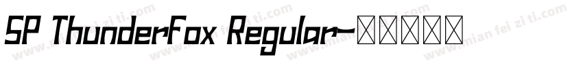 SP ThunderFox Regular字体转换